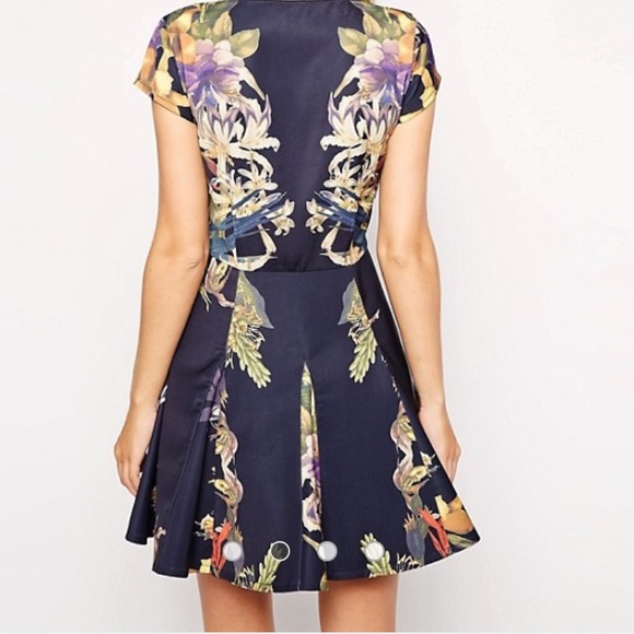 Stylestalker Blue Me Away Print Skater Dress - Picture 5 of 8